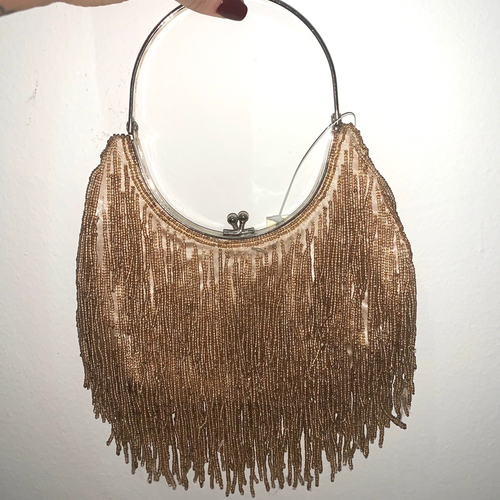BEADED PURSE Champagne color Arden B